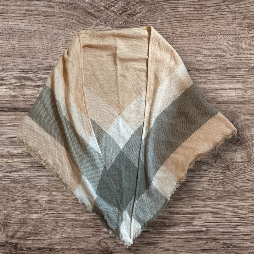 Plaid blush pinnk and Gray Scarf
